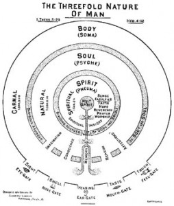 Three Fold Nature of Man By Clarence Larkin charts